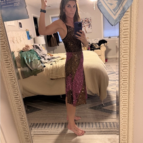 Bl-nk Rossellini violet sequence dress - Picture 2 of 11